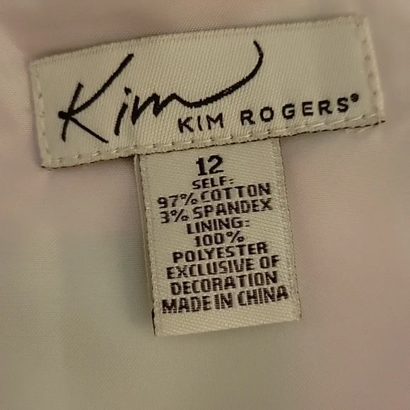 KIM ROGERS Pink Green Sleeveless Space Age Atomic Mod Tie Waist Dress Medium - Picture 7 of 7